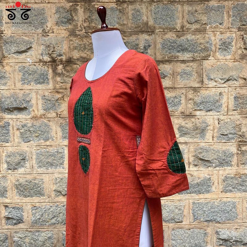 Kantha-Inlay Work Handcrafted Kurta