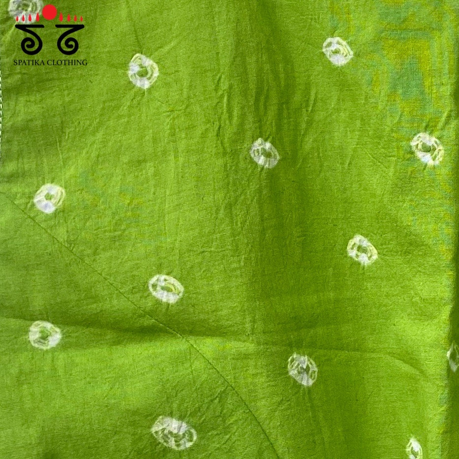 Bandhani Frilled Sleeveless Blouse