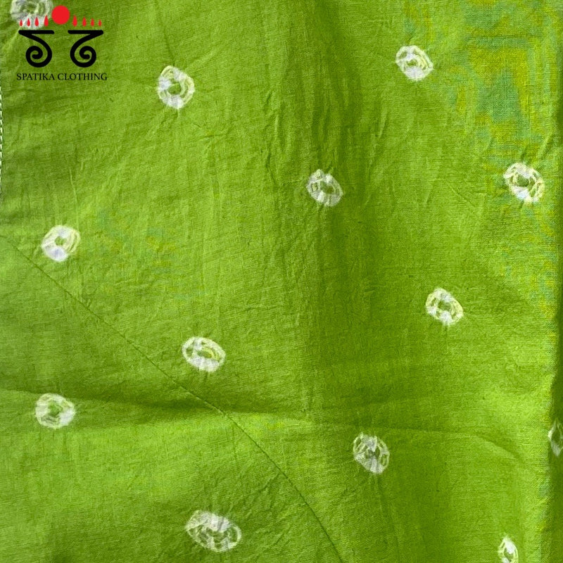 Bandhani Frilled Sleeveless Blouse