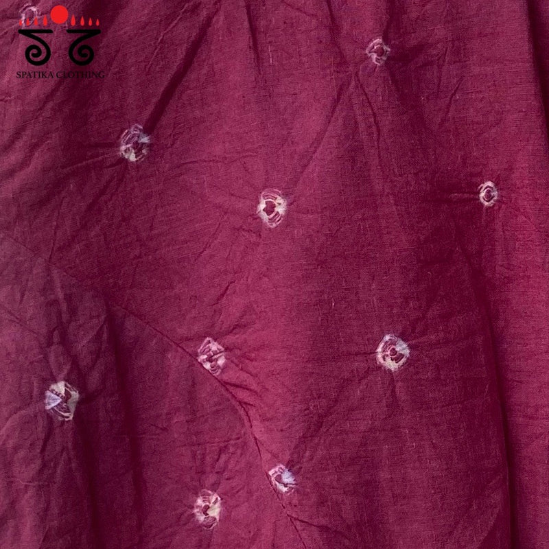 Bandhani Frilled Sleeveless Blouse