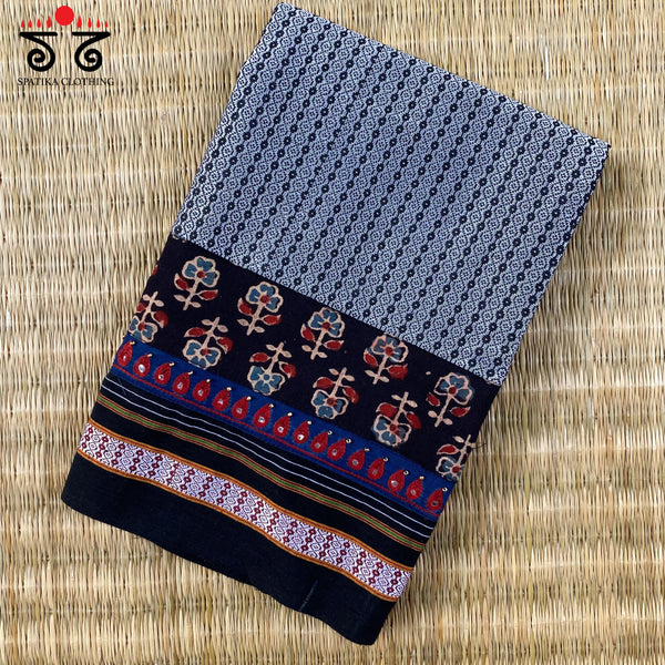 Hand- Embroidered Khun Blouse Fabric