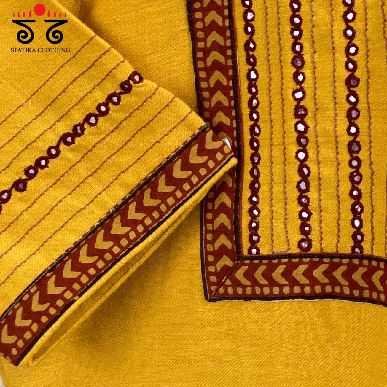 Hand - Embroidered Mirror Work Blouse