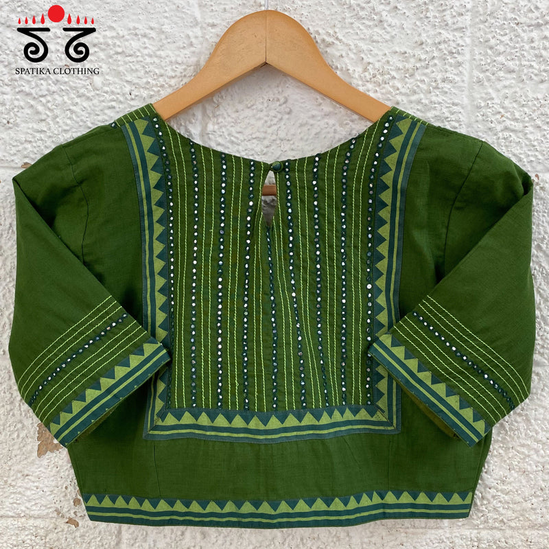 Hand - Embroidered Mirror Work Blouse