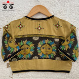 Pen Kalamkari  Zardosi Blouse