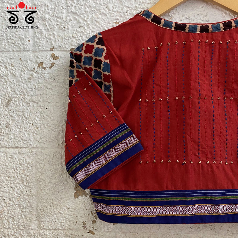 Kantha & beads Handcrafted Blouse