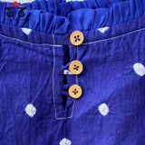 Bandhani Frilled Sleeveless Blouse