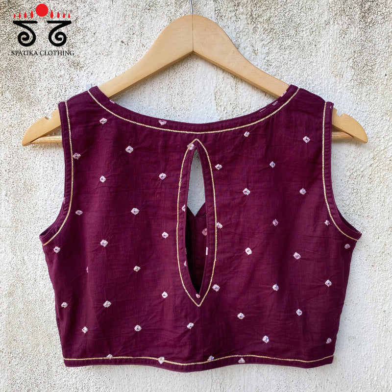 Bandhani Sleeveless Blouse