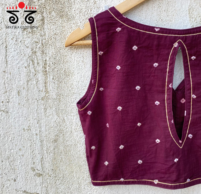 Bandhani Sleeveless Blouse