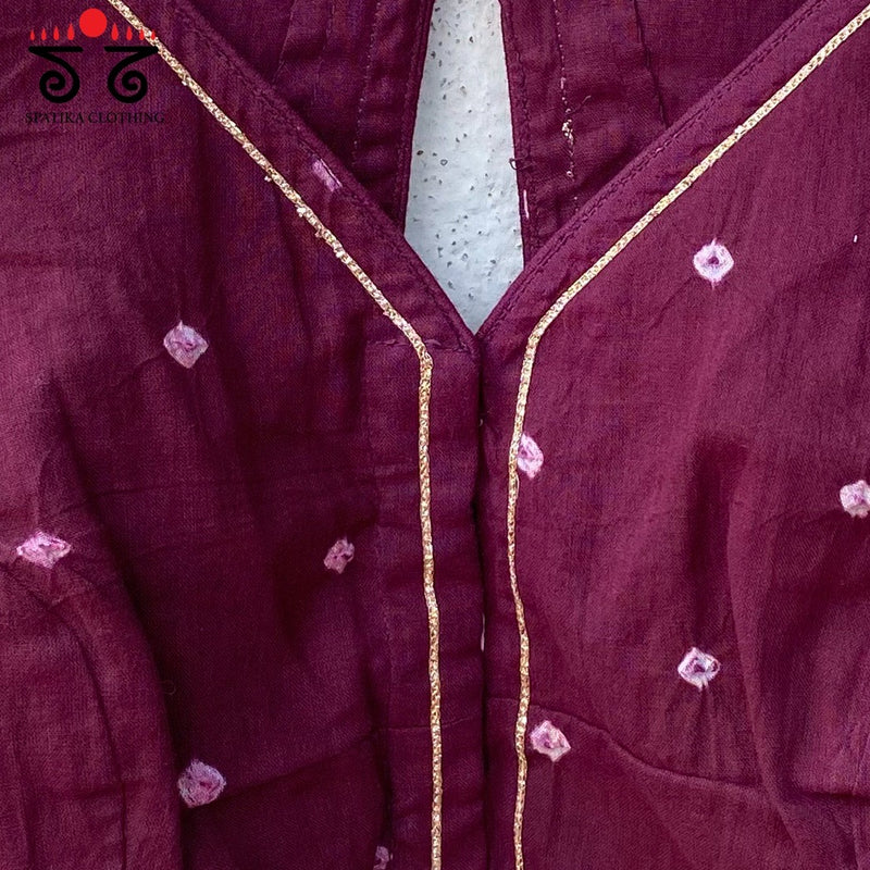Bandhani Sleeveless Blouse