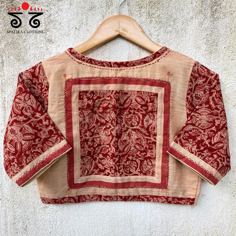 Jamdhani - Kalamkari Patchwork Blouse