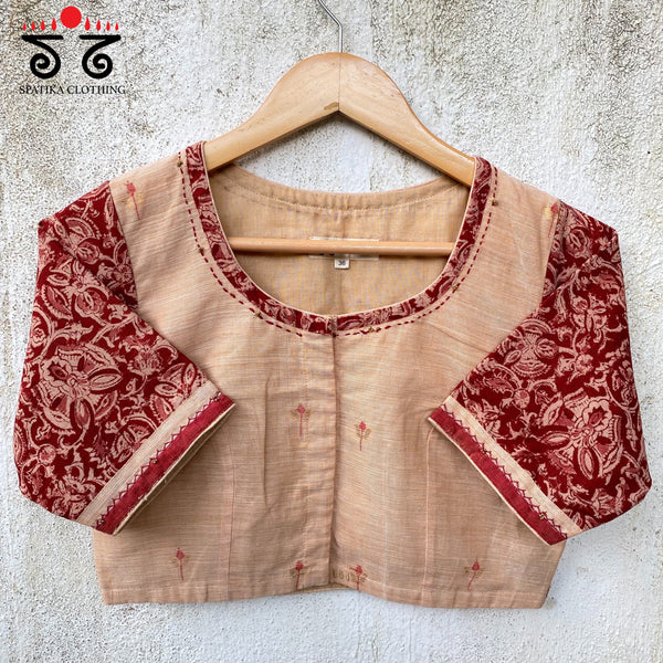 Jamdhani - Kalamkari Patchwork Blouse