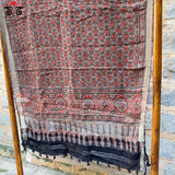 Ajrak on Linen Dupatta
