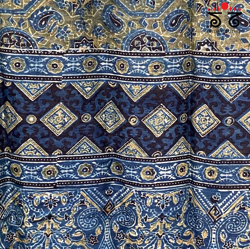 Ajrak on Maheshwari Dupatta