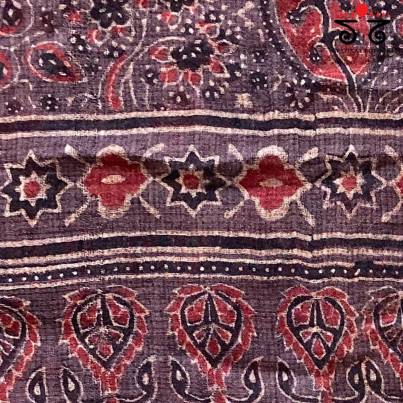 Ajrak on Kota Doria Dupatta