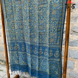 Ajrak on Linen Dupatta