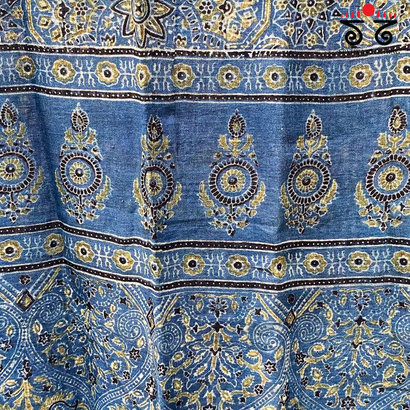 Ajrak on Linen Dupatta