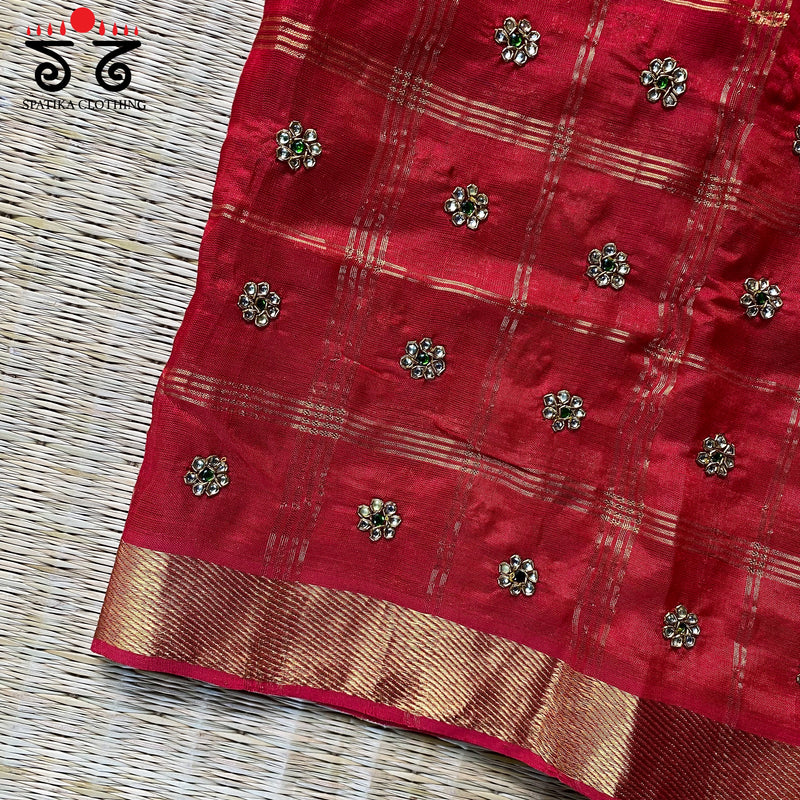 Mangalgiri Silk Cotton Blouse Fabric