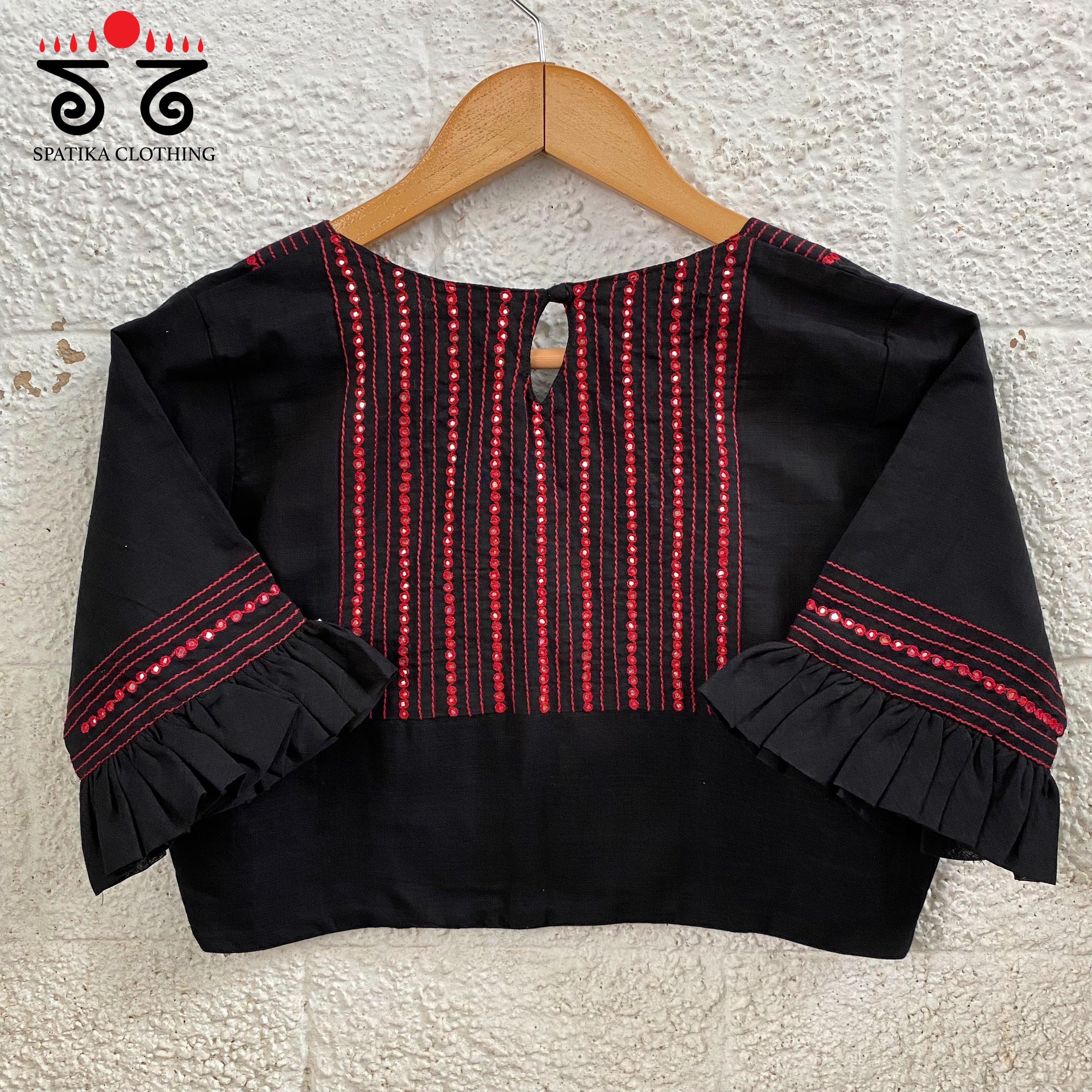 Hand - Embroidered Mirror Work Blouse