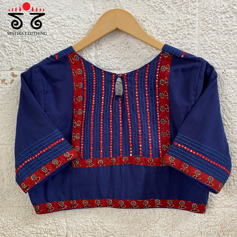 Hand - Embroidered Mirror Work Blouse