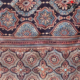 Ajrak Hand Blockprinted Tusser Silk Stole