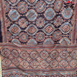 Ajrak Hand Blockprinted Tusser Silk Stole