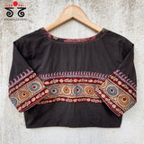 Boondh Pen Kalamkari Hand Embroidered  Blouse