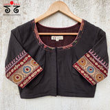Boondh Pen Kalamkari Hand Embroidered  Blouse
