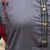 Striped Black Kurta