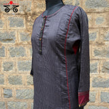 Striped Black Kurta