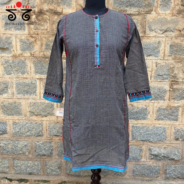 Jamdhani Hand - Embroidered Kurta