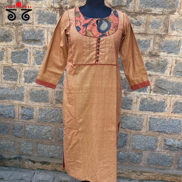 Pen kalamkari Handwoven - Ponduru Cotton Kurta