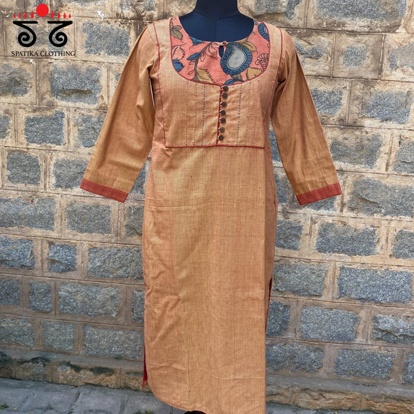 Pen kalamkari Handwoven - Ponduru Cotton Kurta