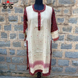 Ponduru Ajrak Hand - Embroidered Kurta