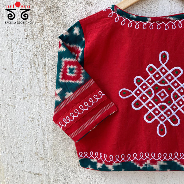 Telia Rumal - Kolam Blouse