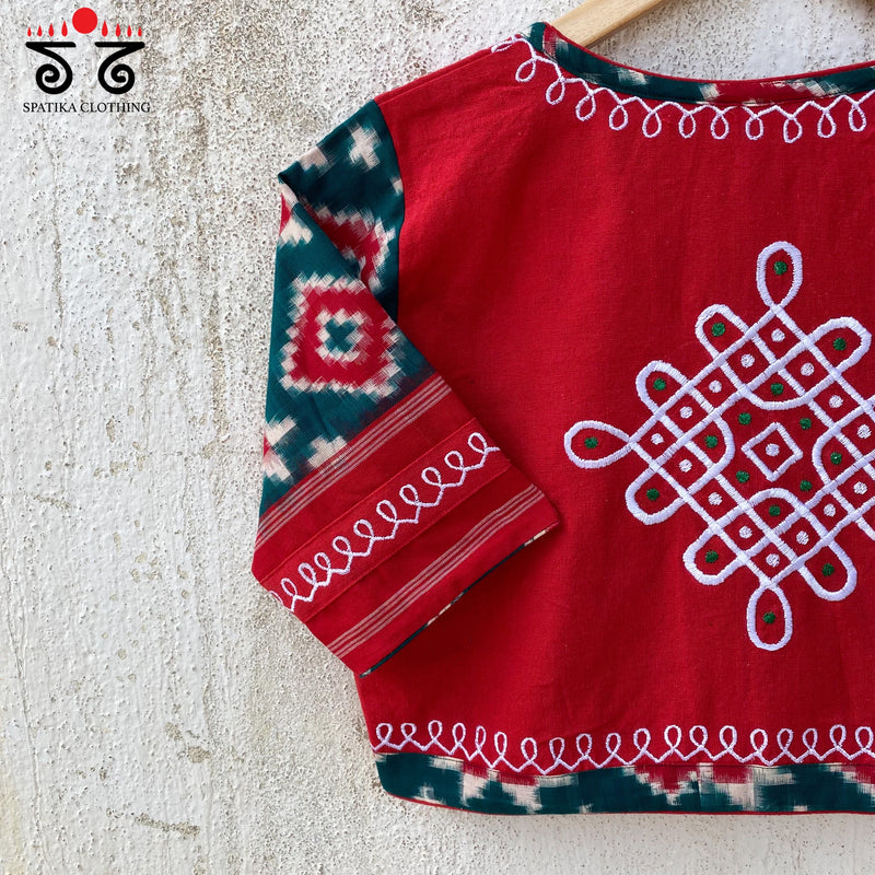Telia Rumal - Kolam Blouse